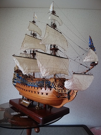 帆船模型完成品 ソレイユ ロイヤル(Le Soleil Royal)